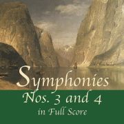 Cover image of the score for Sibelius' Third and Fourth Symphonies © Public domain