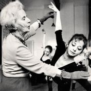Dame Marie Rambert rehearsing Maggie Lorraine with Cecilia Barrett behind her &copy; Courtesy of Maggie Lorraine