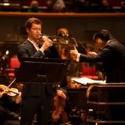 Peter Moore and Kazuki Yamada with the City of Birmingham Symphony Orchestra © Andrew Fox