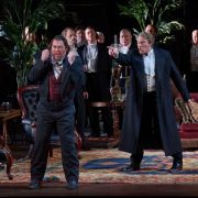Quinn Kelsey (Rigoletto) and Gregory Dahl (Monterone) &copy; Michael Cooper