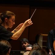 Marta Gardolińska en répétition avec l’Orchestre national de Lyon &copy; Sarah Brun
