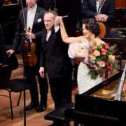 Jonathan Nott, Khatia Buniatishvili and the Orchestre de la Suissa Romande &copy; Magali Dougados