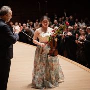 Hina Maeda after a performance with the Polish National Radio Symphony &copy; Radosław Kaźmierczak