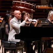 Aaron Diehl, Yannick Nézet-Séguin and the Philadelphia Orchestra &copy; Allie Ippolito