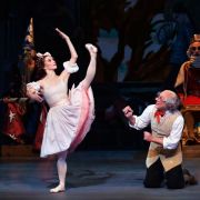 Megan Fairchild as Swanilda and Robert La Fosse as Dr Coppélius in Balanchine’s Coppélia &copy; Erin Baiano