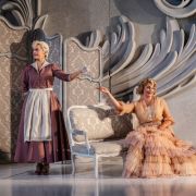 Niamh O'Sullivan (Octavian), Matilda Sterby (the Marschallin) and Andreas Bauer Kanabas (Baron Ochs) &copy; Julian Guidera