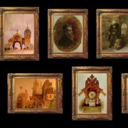 The surviving Viktor Hartmann works that feature in Pictures at an Exhibition © Public domain