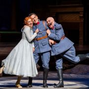 Sara Blanch (Marie), Juan Diego Flórez (Tonio) and Paolo Bordogna (Sulpice) &copy; RBO | Tristram Kenton