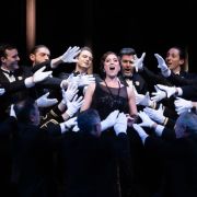 Julie Lea Goodwin (Hanna Glawari) and Opera Australia Chorus &copy; Carlita Sari