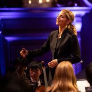 Karina Canellakis conducts the NYO-USA &copy; Jess Shurte