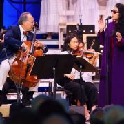 Yo-Yo Ma and Arooj Aftab &copy; Hilary Scott, courtesy of the BSO