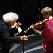 Sir Simon Rattle and Isabelle Faust &copy; BBC | Chris Christodoulou
