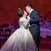 Kathryn Lewek (Violetta) and Long Long (Alfredo) &copy; Michael Cooper