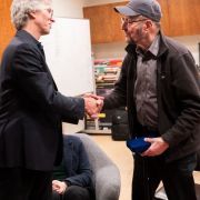 Juilliard President Damian Woetzel presents the medla to Steve Reich &copy; Paula Lobo