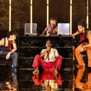 Hugo Bragg, Darius Drooh, Nahum McLean and Lukas Hunt in The Brown Suite &copy; Deborah Jaffe
