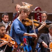 Isabelle Faust und Sir Simon Rattle mit dem BRSO &copy; BR | Michael Hopf
