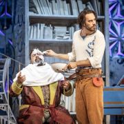 Fabio Capitanucci (Dr Bartolo) and Lluis Calvet i Pey (Figaro) &copy; Glyndebourne Productions Ltd. Photo: Craig Fuller