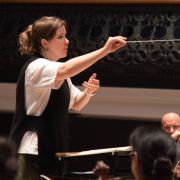 Emilia Hoving and Maya Iwabuchi in rehearsal with the RSNO &copy; RSNO | Clara Cowen