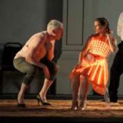 Rupert Charlesworth (Dancing Master), Sabine Devieilhe (Zerbinetta) and troupe &copy; Pascal Victor / Artcompress