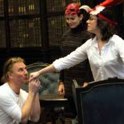 Stefan Herheim rehearsing Anna Goryachova and Jacquelyn Stucker in Pique Dame &copy; ROH | Catherine Ashmore